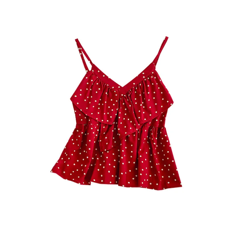 NiceMix 2019 Summer Women Chiffon Strap Polka Dot Camisole Irregular Ruffles V-neck Vest Ladies Sweet Beach Swing Bottom Tank To
NiceMix 2019 Summer Women Chiffon Strap Polka Dot Camisole Irregular Ruffles V-neck Vest Ladies Sweet Beach Swing Bottom Tank To