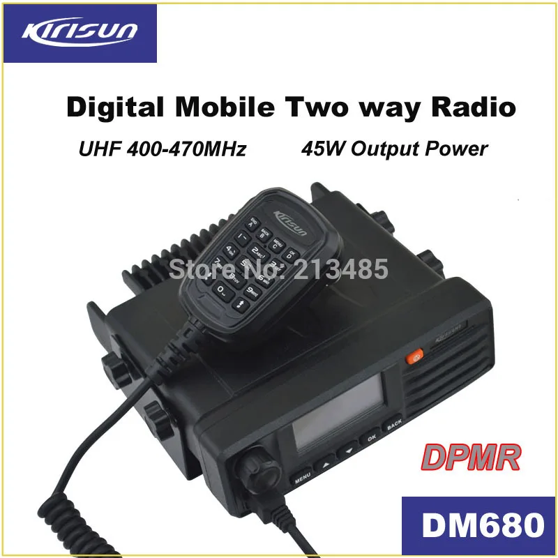 KIRISUN DM680 dPMR UHF 400-470 МГц мобильное радио 256 каналов 45 Вт аналоговая и цифровая