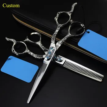 Custom professional japan steel 6 inch Sheepshead hair scissors cutting makas barber hair thinning shears hairdressing scissors
Custom professional japan steel 6 inch Sheepshead hair scissors cutting makas barber hair thinning shears hairdressing scissors
