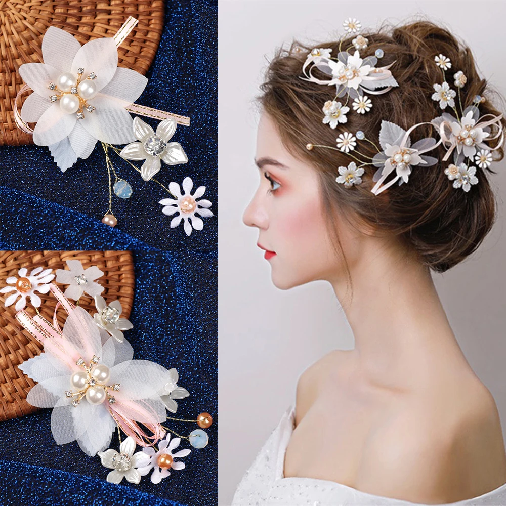 White Prom Bride Bridesmaid Flowers Hairclip Luxury Crystal Pearl Wedding Hairpins Sticks For Women Hair Accessories
White Prom Bride Bridesmaid Flowers Hairclip Luxury Crystal Pearl Wedding Hairpins Sticks For Women Hair Accessories