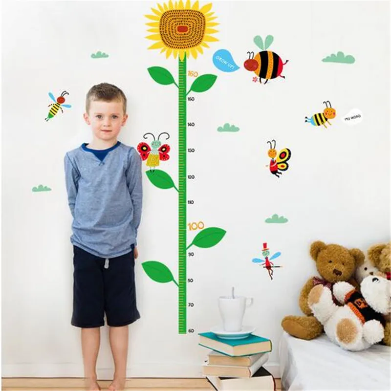 1 PC Cartoon Sunflower Butterfly Height Sticker For Kids Room Bedroom Cute Height Meter Wall Stickers Home Decor 50*70cm
1 PC Cartoon Sunflower Butterfly Height Sticker For Kids Room Bedroom Cute Height Meter Wall Stickers Home Decor 50*70cm