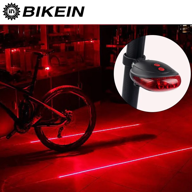 Светодиодный светильник BIKEIN для дорожного велосипеда 2 лазера безопасный ночной