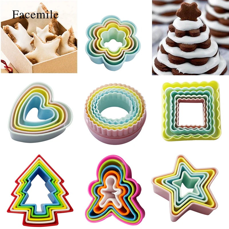 Facemile 5PCS/SET Cutter Set Biscuit Cutter Sandwich Fondant Fruit Vegetable Christmas Cake Biscuit Baking Cookie Baking Mold
Facemile 5PCS/SET Cutter Set Biscuit Cutter Sandwich Fondant Fruit Vegetable Christmas Cake Biscuit Baking Cookie Baking Mold