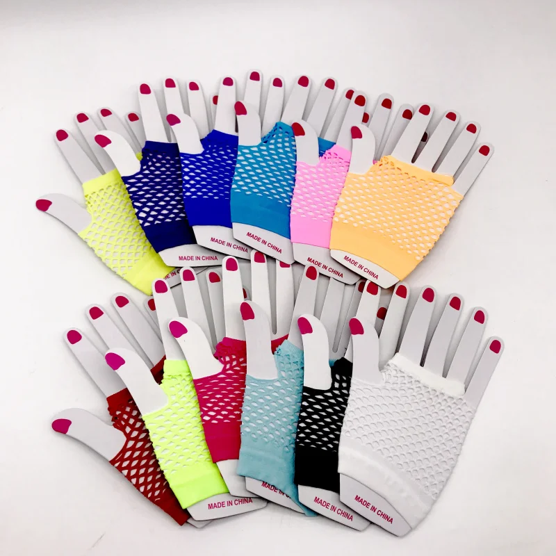 12 Pairs Nylon Colored Fingerless Fishnet Gloves for 80's Theme Womens Girls Children Party Supplies Costume Accessories Favors
12 Pairs Nylon Colored Fingerless Fishnet Gloves for 80's Theme Womens Girls Children Party Supplies Costume Accessories Favors
