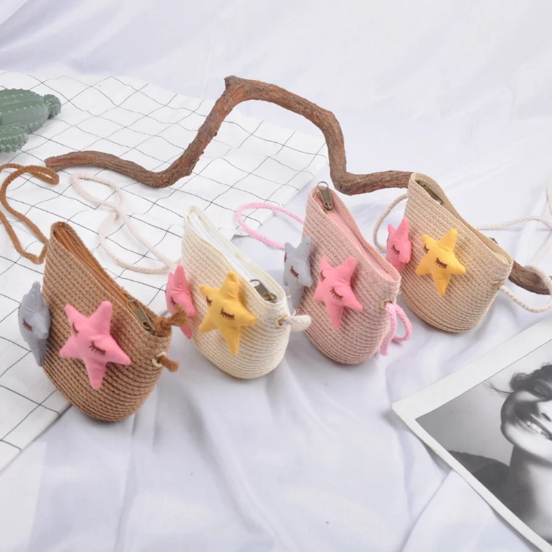 Hot 1Pc Children Cute Five-pointed Star Design Cross-body Handbag Fashion Girls Kids Straw Shoulder Messenger Bag
Hot 1Pc Children Cute Five-pointed Star Design Cross-body Handbag Fashion Girls Kids Straw Shoulder Messenger Bag