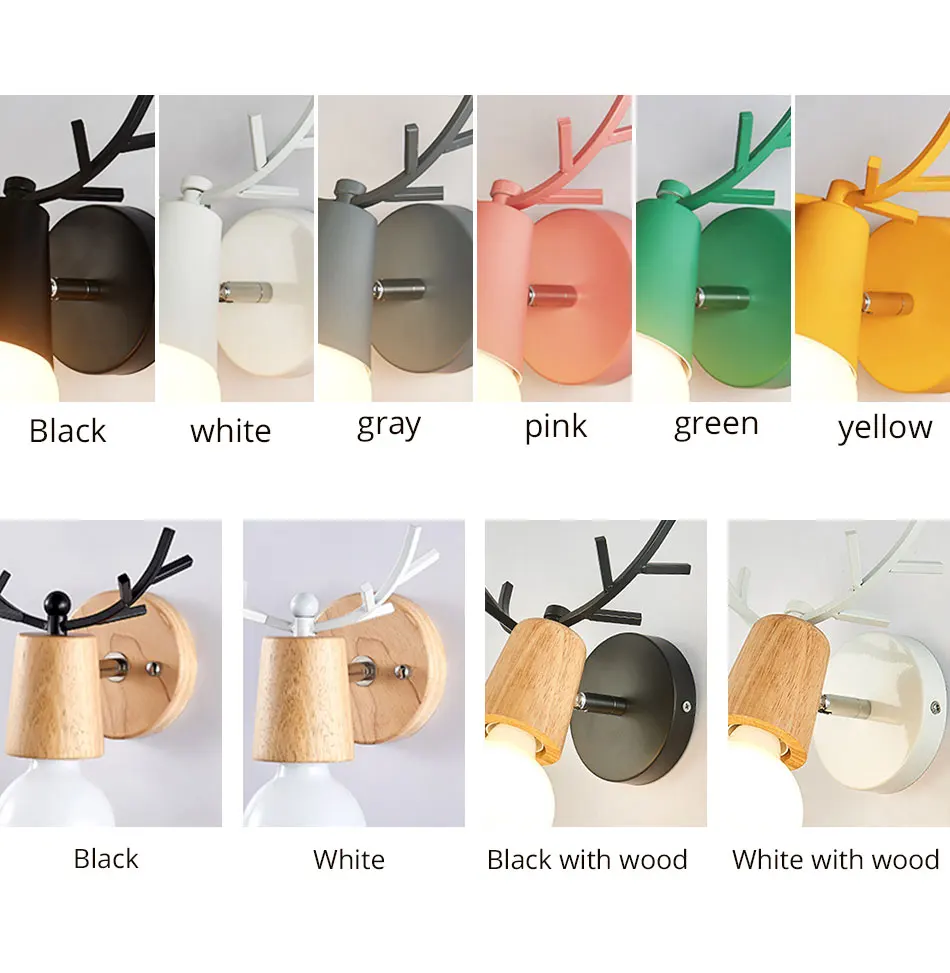 Wooden LED Wall Lamp E27 Bulb Bedroom Light Living Room Hotel Lighting Retro Vintage Stair Indoor Wall Lights Sconce Lamp (6)