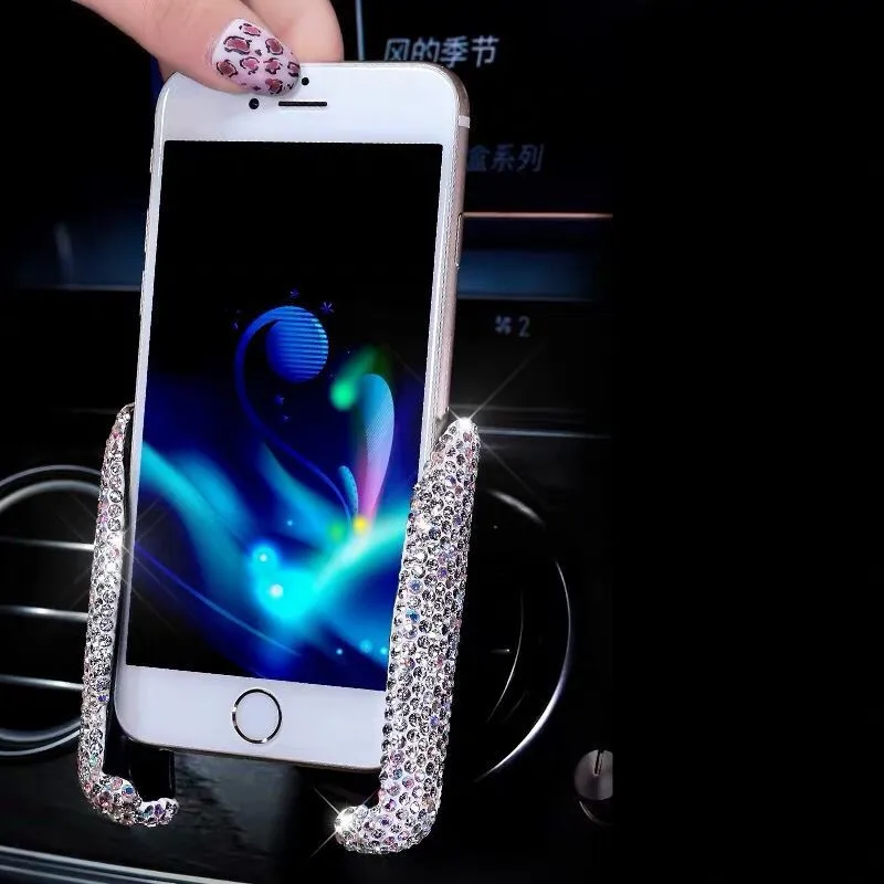 Luxury Fashionable Bling Rhinestone Crystal Car Dash Air Vent Adjustable Phone Holder For iphone & Android Easy View GPS Screen
Luxury Fashionable Bling Rhinestone Crystal Car Dash Air Vent Adjustable Phone Holder For iphone & Android Easy View GPS Screen
