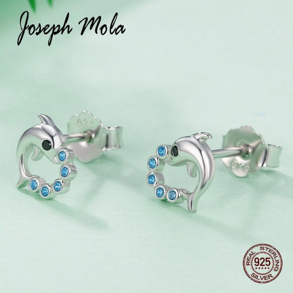 Joseph Mola Hot Sale 925 Sterling Silver Cute Dolphin Love Ocean Ball Tiny Stud Earrings For Women Party Fine Jewelry Animal
Joseph Mola Hot Sale 925 Sterling Silver Cute Dolphin Love Ocean Ball Tiny Stud Earrings For Women Party Fine Jewelry Animal