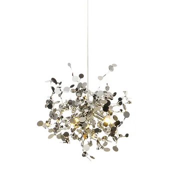 Modern Art Stainless Steel Slice Chandelier Living Room Cafe Shop Window Bar Decorative Lamp
Modern Art Stainless Steel Slice Chandelier Living Room Cafe Shop Window Bar Decorative Lamp