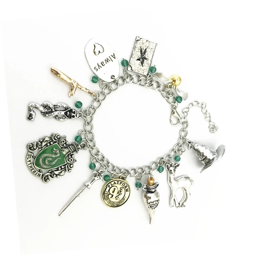 Potter Gryffindor/Hogwart Time turner Horcrux Bracelets Deathly Hallows Dark Mark Sorting Hat men women Trinket wristlet
Potter Gryffindor/Hogwart Time turner Horcrux Bracelets Deathly Hallows Dark Mark Sorting Hat men women Trinket wristlet