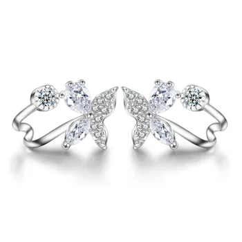 100% 925 sterling silver fashion shiny crystal butterfly design stud earrings for women wholesale jewelry Christmas gift cheap
100% 925 sterling silver fashion shiny crystal butterfly design stud earrings for women wholesale jewelry Christmas gift cheap