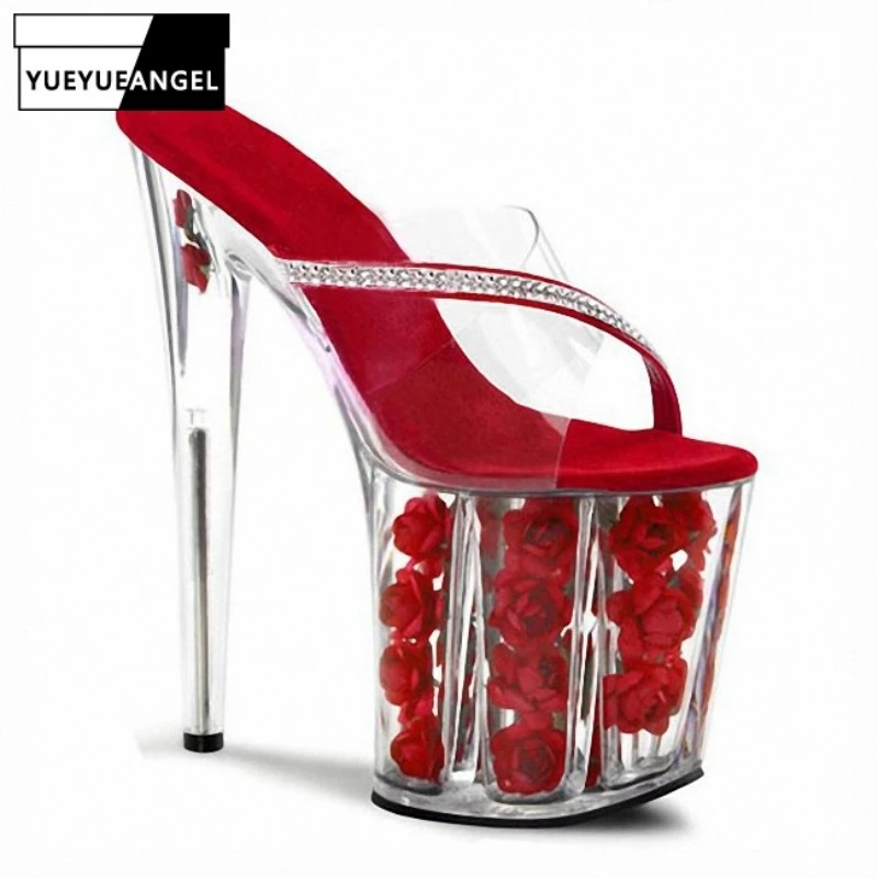 Red Flower Sexy Stiletto Clear Sandals Women 2019 Super High Heel Platform Crystal Wedding Shoes Gladiator Sandals Plus Size 43
Red Flower Sexy Stiletto Clear Sandals Women 2019 Super High Heel Platform Crystal Wedding Shoes Gladiator Sandals Plus Size 43