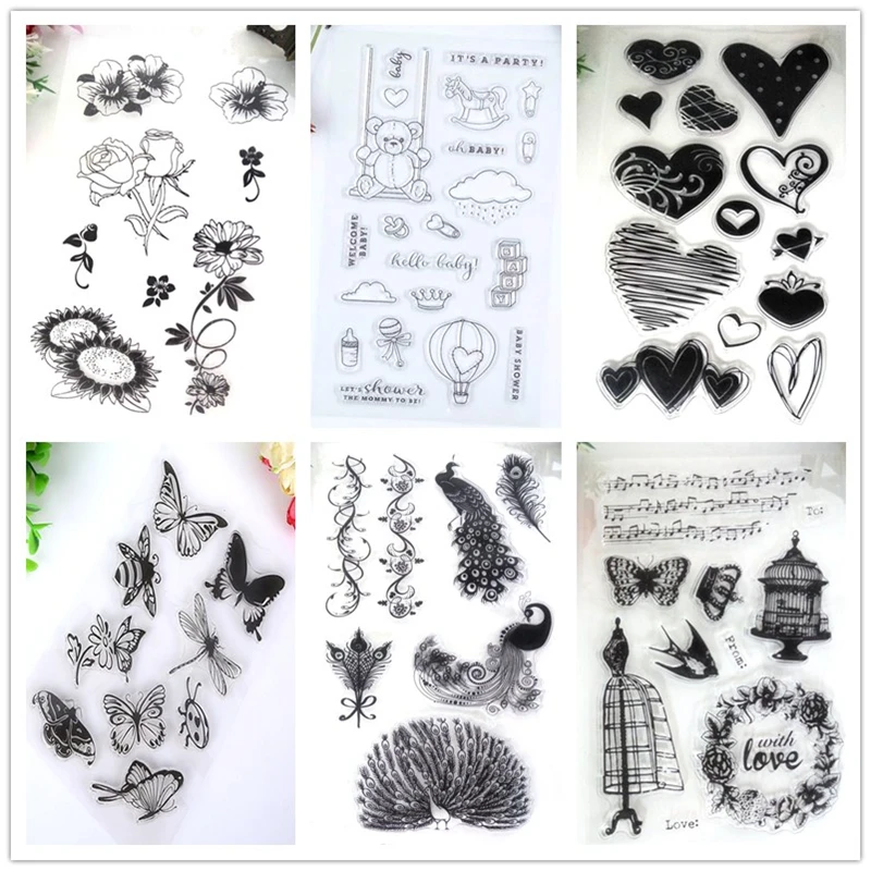 Heart Love Bear Peacock Rose Butterfly Clear Stamp Scrapbook DIY Photo Cards Rubber Stamp Transparent Silicone Transparent Stamp
Heart Love Bear Peacock Rose Butterfly Clear Stamp Scrapbook DIY Photo Cards Rubber Stamp Transparent Silicone Transparent Stamp