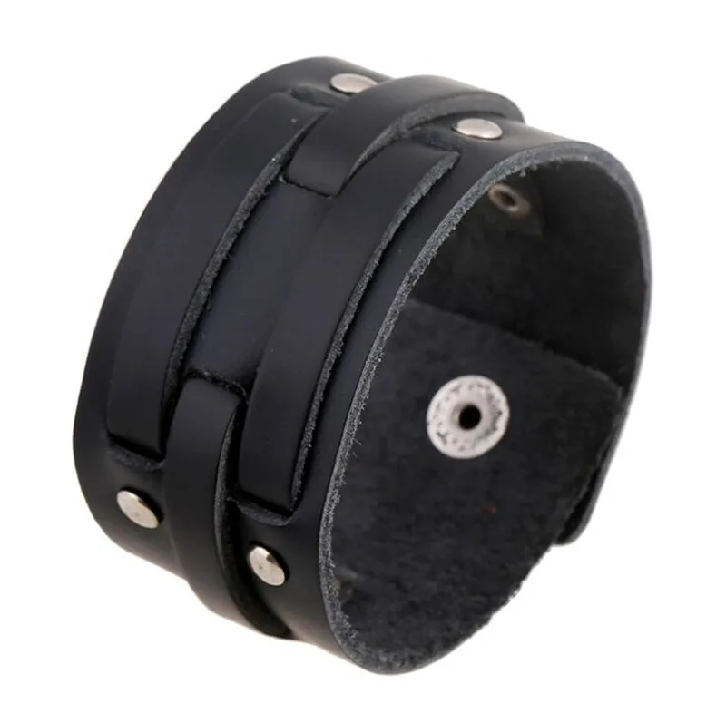 Fashion Men Leather Bracelet Open Cuff Rope Bangles & Bracelet Double Wide Black Brown Color Vintage Punk Unisex Jewelry
Fashion Men Leather Bracelet Open Cuff Rope Bangles & Bracelet Double Wide Black Brown Color Vintage Punk Unisex Jewelry