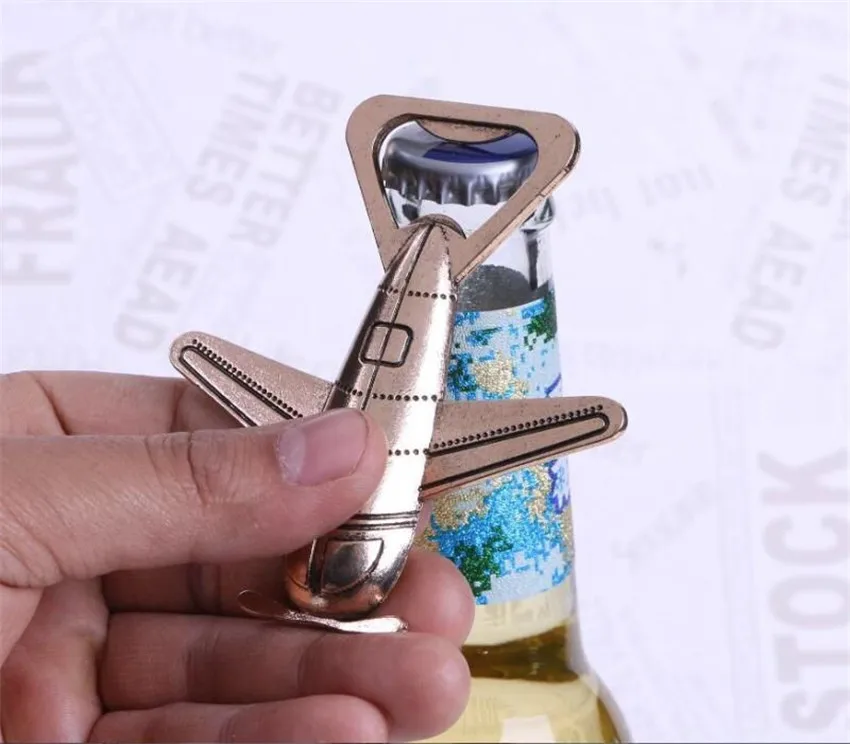 10pcs habby Chic Vintage Airplane Beer Bottle Opener Travel Wedding Favors Party Gifts Rustic Wedding Souvenirs for guests (1)
