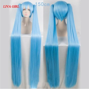 LIVA GIRL 150cm long Aquamarine wig VOCALOID Cosplay Wig Hatsune Miku Costume Play Wigs Halloween party Anime Game Hair
LIVA GIRL 150cm long Aquamarine wig VOCALOID Cosplay Wig Hatsune Miku Costume Play Wigs Halloween party Anime Game Hair