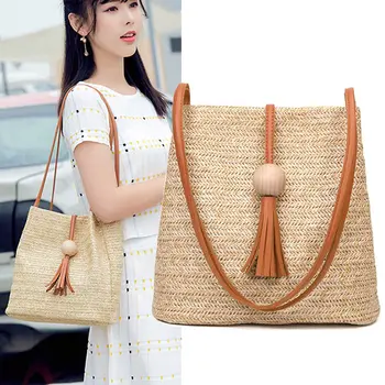 Women Lady Girl Shoulder Bag Handbag Tassel Straw Buckle For Travel Mobile Phone Best Sale-WT 
Women Lady Girl Shoulder Bag Handbag Tassel Straw Buckle For Travel Mobile Phone Best Sale-WT