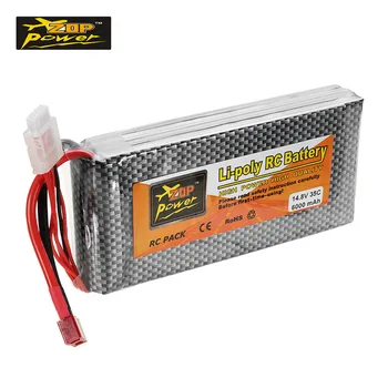 ZOP Power 14.8V 6000mah 35C 4S Lipo Battery Rechargeable T Plug for RC Model Helicopter Spare Part Accessories
ZOP Power 14.8V 6000mah 35C 4S Lipo Battery Rechargeable T Plug for RC Model Helicopter Spare Part Accessories
