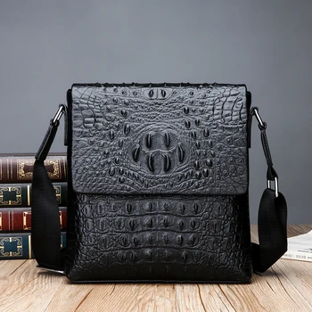 PURANI 3D Alligator Shoulder Bag Genuine Leather Handbags Casual Business Men's Crossbody Men Cowhide Messenger Bags For Wallet
PURANI 3D Alligator Shoulder Bag Genuine Leather Handbags Casual Business Men's Crossbody Men Cowhide Messenger Bags For Wallet