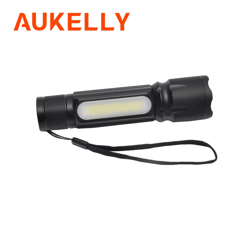 Aukelly Telescopic Focus LED COB Magnet Flashlight Waterproof Super Light Aluminum Alloy Hand Torch Lamp Use AAA/18650 Battery
Aukelly Telescopic Focus LED COB Magnet Flashlight Waterproof Super Light Aluminum Alloy Hand Torch Lamp Use AAA/18650 Battery