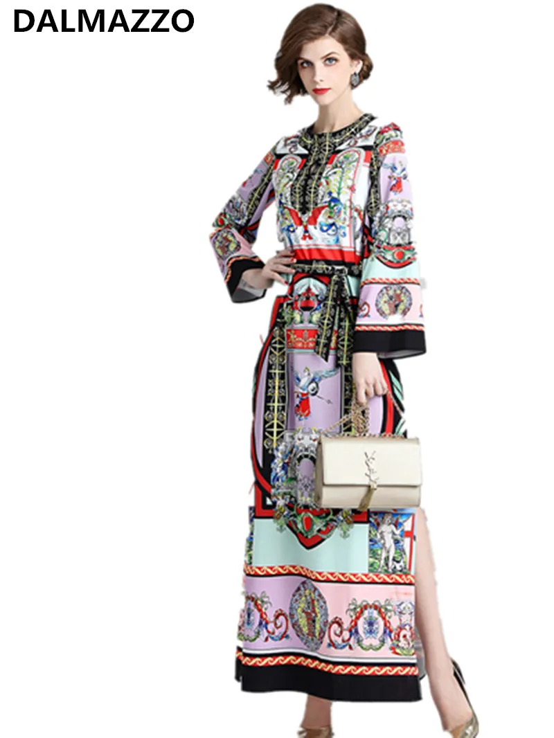 Women Royal Court Print Long Sleeve Vintage Belt Loose Long Dress Mujer 2018 Newest Autumn Design Runway Party Dresses XL 2XL
Women Royal Court Print Long Sleeve Vintage Belt Loose Long Dress Mujer 2018 Newest Autumn Design Runway Party Dresses XL 2XL