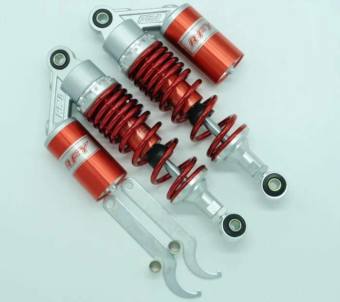 RFY 2PCS New 265mm Suspension Rear Shock Absorber Motorcycle for YAMAHA SUZUKI Silver + red
RFY 2PCS New 265mm Suspension Rear Shock Absorber Motorcycle for YAMAHA SUZUKI Silver + red