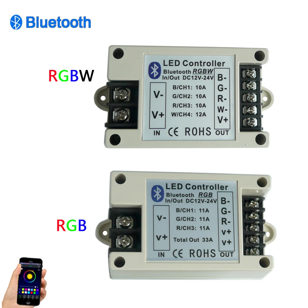 Free Shipping DC 12V 24V 12A 33A BT RGB/RGBW Bluetooth 4.0 Control led Controller by Wireless IOS/Android for Led Strip light
Free Shipping DC 12V 24V 12A 33A BT RGB/RGBW Bluetooth 4.0 Control led Controller by Wireless IOS/Android for Led Strip light