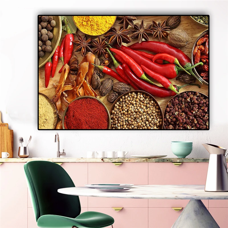Spoon Grains Spices Pepper Posters and Prints Restaurant Posters and Prints Scandinavian Wall Art Picture for Kitchen Room Decor
Spoon Grains Spices Pepper Posters and Prints Restaurant Posters and Prints Scandinavian Wall Art Picture for Kitchen Room Decor