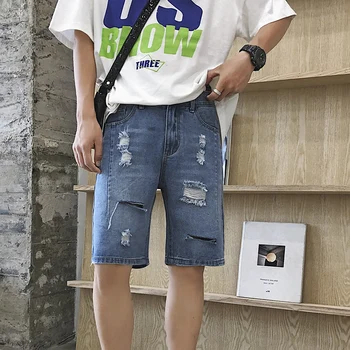 New Fashion Broken Hole Men's Denim Shorts Casual Loose Pants Handsome Youthful Five Points Jeans Size S-3XL
New Fashion Broken Hole Men's Denim Shorts Casual Loose Pants Handsome Youthful Five Points Jeans Size S-3XL