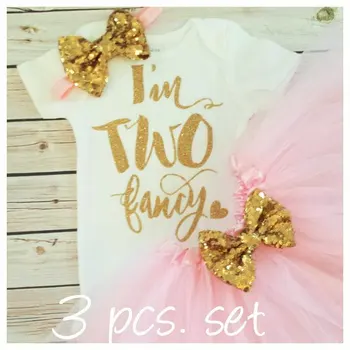 

personalize i am two fancy baby shower 1st 2nd birthday bodysuit onepiece shirt Tutu Dress romper Outfit Sets party favors