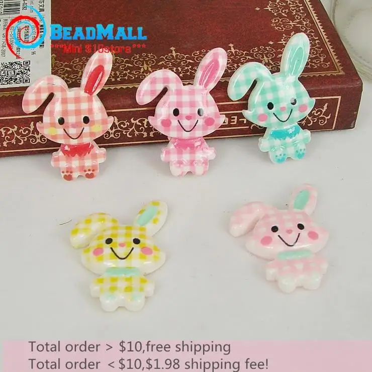 New!50pcs 22*30mm resin cabochon,Mix color check pattern rabbit shape flat back cabochon for cute girl DIY017
New!50pcs 22*30mm resin cabochon,Mix color check pattern rabbit shape flat back cabochon for cute girl DIY017