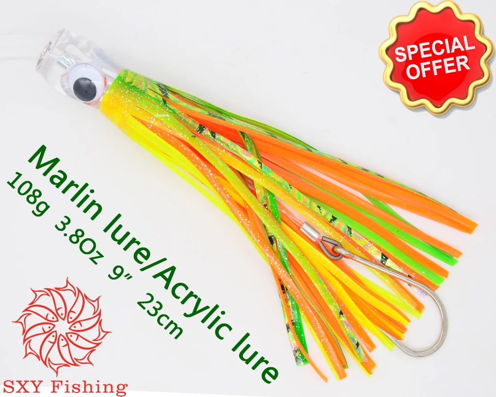 SXY FISHING Acrylic Lure Trolling Lure Trolling Bait 3.8OZ Deep sea fishing Octopus lure Boat fishing Lure Multicolor-AA0033
SXY FISHING Acrylic Lure Trolling Lure Trolling Bait 3.8OZ Deep sea fishing Octopus lure Boat fishing Lure Multicolor-AA0033
