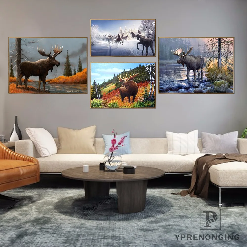 Custom Moose Oil Painting Home Decor Canvas Printing Silk Fabric Print Wall Poster No Frame 180317@70
Custom Moose Oil Painting Home Decor Canvas Printing Silk Fabric Print Wall Poster No Frame 180317@70
