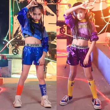 Fashion Jazz Dance Costume Girls Blue Purple Hiphop Street Dance Stage Wear Performance Clothing Kids Dancing Rave Outfit DC2262
Fashion Jazz Dance Costume Girls Blue Purple Hiphop Street Dance Stage Wear Performance Clothing Kids Dancing Rave Outfit DC2262