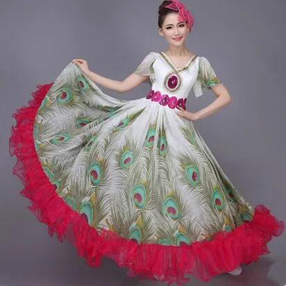 peacock dance costumes peacock dress chinese national dance costumes festive dance clothes long for women
peacock dance costumes peacock dress chinese national dance costumes festive dance clothes long for women