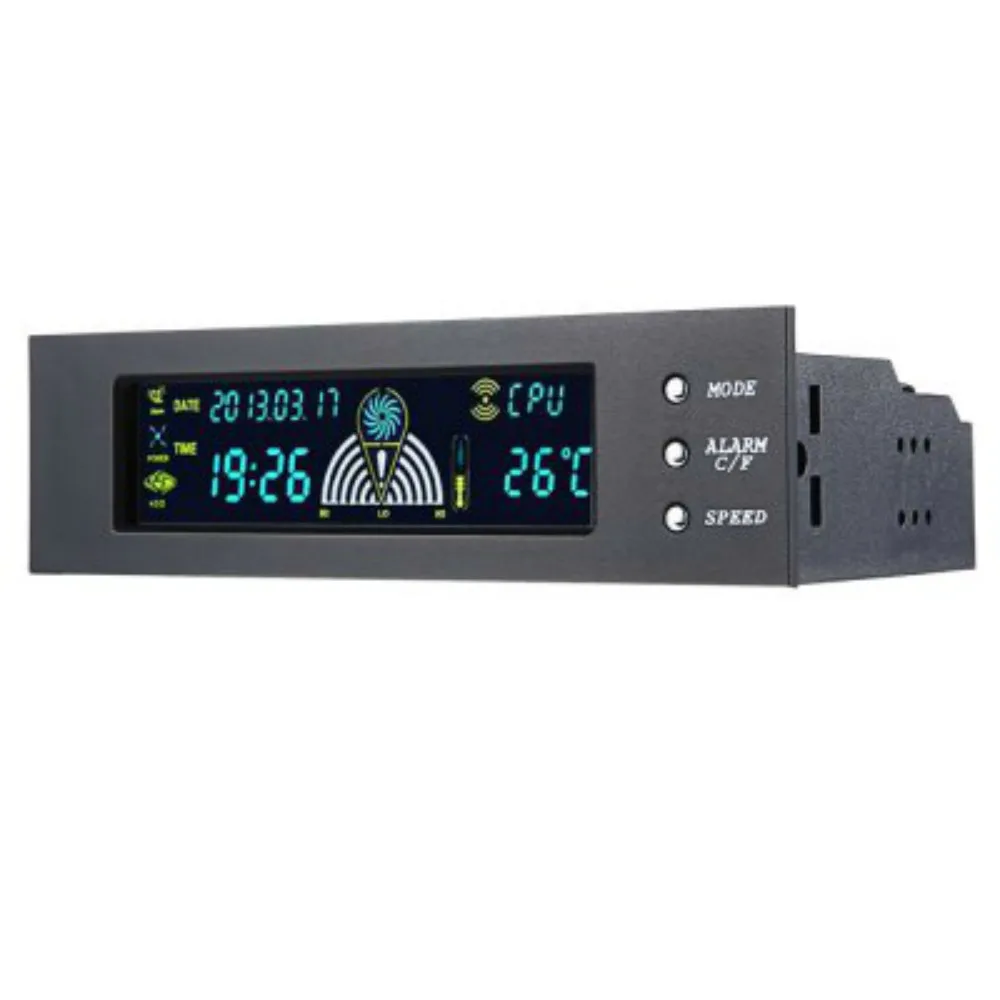 STW 5023 5.25" 3 way PC HDD CPU Fans Speed Controller optical drive Computer case Temperature ControllerTemp Sensor LCD Panel
STW 5023 5.25" 3 way PC HDD CPU Fans Speed Controller optical drive Computer case Temperature ControllerTemp Sensor LCD Panel