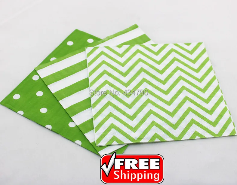 60pcs Mixed 3 Designs Striped Polka Dot Chevron Green Paper Napkins,Party Decorations,Tableware,Christmas,Wedding,Birthday,Bulk
60pcs Mixed 3 Designs Striped Polka Dot Chevron Green Paper Napkins,Party Decorations,Tableware,Christmas,Wedding,Birthday,Bulk