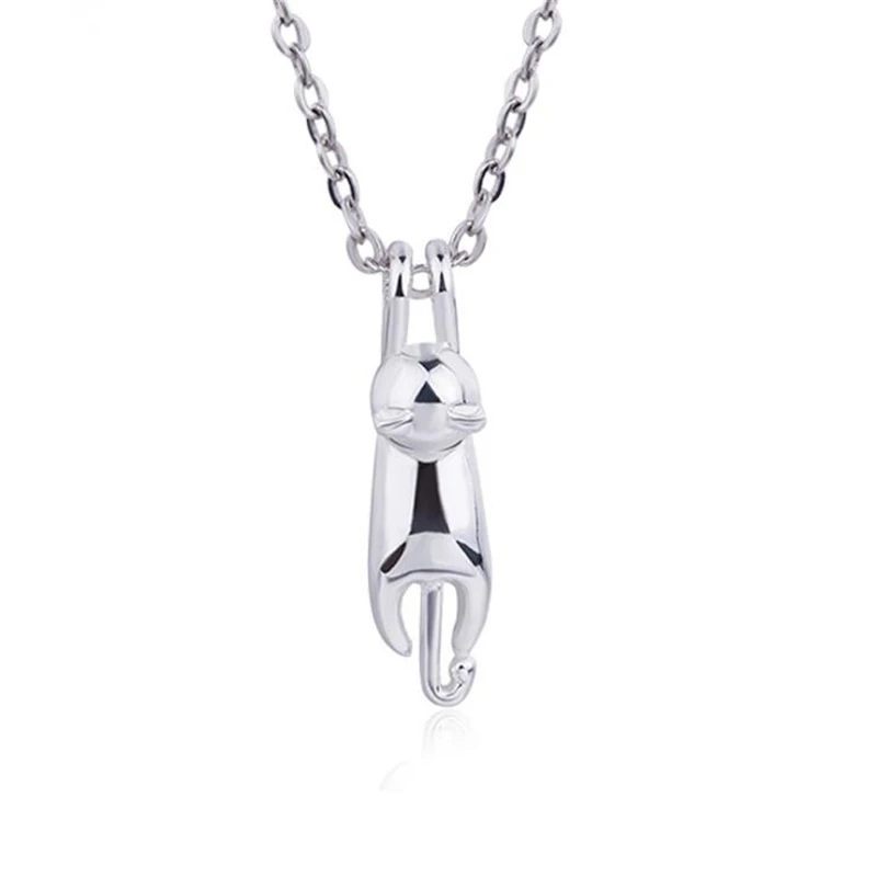 KOFSAC New Fashion Simple Cute Small Cat Pendant Girl Jewelry 925 Sterling Silver Necklaces For Women Accessories Birthday Gifts
KOFSAC New Fashion Simple Cute Small Cat Pendant Girl Jewelry 925 Sterling Silver Necklaces For Women Accessories Birthday Gifts