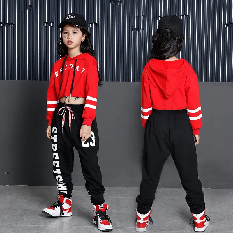 Корейская уличная мода для больших девочек 2018 детский спортивный костюм черные