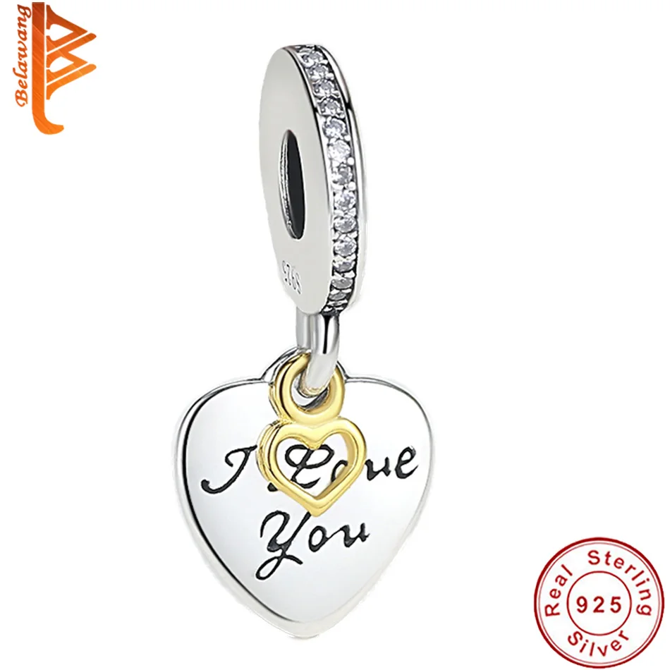 BELAWANG 100% 925 Sterling Silver Engrave I Love You Forever Pendant Charms Fit BW Bracelet Necklace DIY Original Jewelry
BELAWANG 100% 925 Sterling Silver Engrave I Love You Forever Pendant Charms Fit BW Bracelet Necklace DIY Original Jewelry