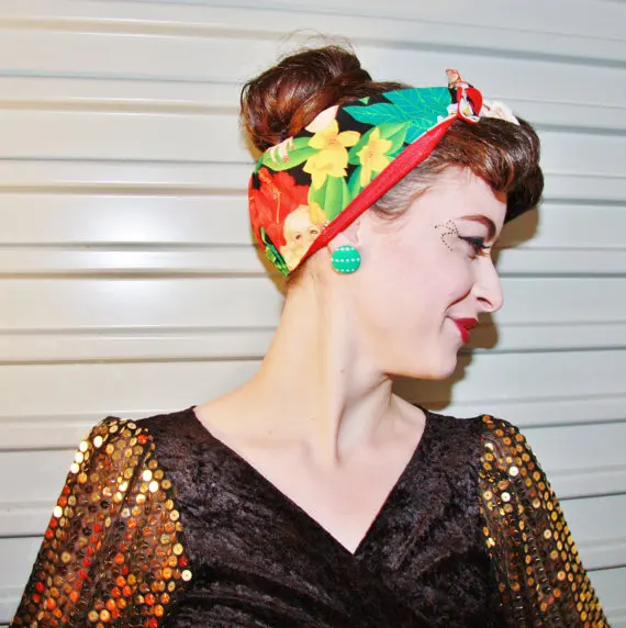 women vintage 50s alexander henry tropical hawai print rockabilly pin up hair accessories bandana bandeau cheveux scarf cheveux
women vintage 50s alexander henry tropical hawai print rockabilly pin up hair accessories bandana bandeau cheveux scarf cheveux