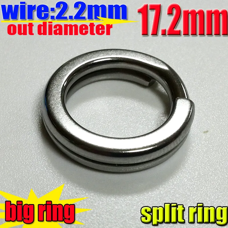 new biggest split rings super pull size:2.2mm oudside diameter 17.2MM test 155kg quantity:8pcs/lot
new biggest split rings super pull size:2.2mm oudside diameter 17.2MM test 155kg quantity:8pcs/lot