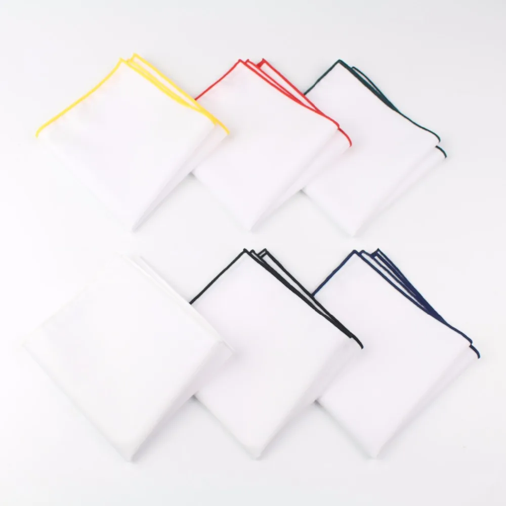 Men's Sunny Style Cotton Handkerchief White Pocket Square Colorful Edge Hankies Towel Casual 23*23cm
Men's Sunny Style Cotton Handkerchief White Pocket Square Colorful Edge Hankies Towel Casual 23*23cm