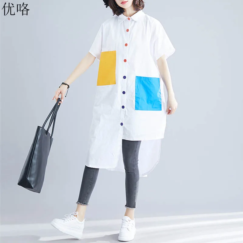 Women Blouse Shirt 2019 Summer New Fashion Vintage Irregular Long White Shirts Big Size Cotton Blouse Tops Plus Size 4XL 5XL 6XL
Women Blouse Shirt 2019 Summer New Fashion Vintage Irregular Long White Shirts Big Size Cotton Blouse Tops Plus Size 4XL 5XL 6XL