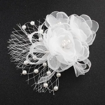 Bridal Hair Comb, Bride Pearl Flowers Handicraft headdress Tulle , Bridal Hairpiece,Bridal Fascinator
Bridal Hair Comb, Bride Pearl Flowers Handicraft headdress Tulle , Bridal Hairpiece,Bridal Fascinator