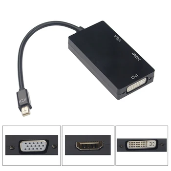 3 in 1 Mini DP DisplayPort to HDMI/DVI/VGA Display Port Cable Adapter for Apple for MacBook Pro Air mini for iMac
3 in 1 Mini DP DisplayPort to HDMI/DVI/VGA Display Port Cable Adapter for Apple for MacBook Pro Air mini for iMac