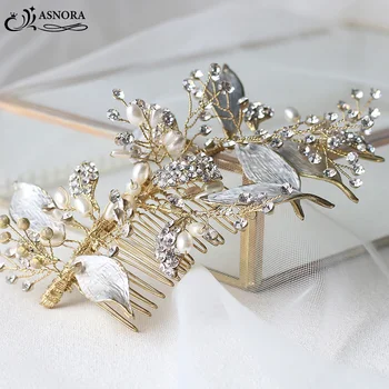 ASNORA Chic Elegant Gold Hair Combs for Brides with Crystals Pearls Bridal Hair Accessories Wedding Headdress Women's Hairwear
ASNORA Chic Elegant Gold Hair Combs for Brides with Crystals Pearls Bridal Hair Accessories Wedding Headdress Women's Hairwear