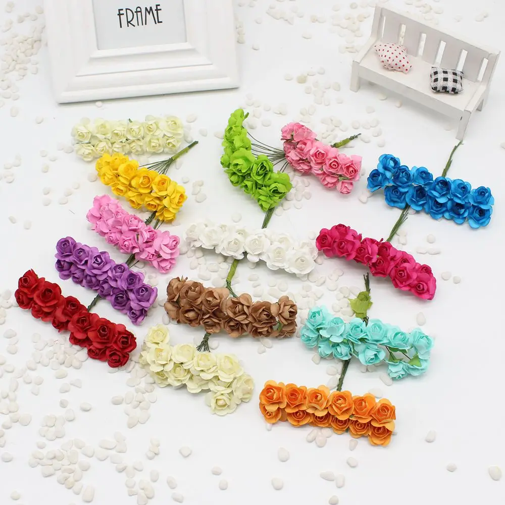 Mini Artificial Flower Bouquet Rose Paper Handmade Wedding Decoration Wreath DIY Gift Scrap booking Craft Flower False 12 pcs
Mini Artificial Flower Bouquet Rose Paper Handmade Wedding Decoration Wreath DIY Gift Scrap booking Craft Flower False 12 pcs