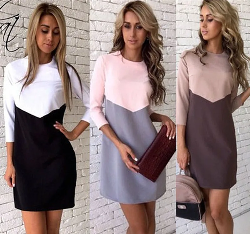 2019 Women Casual Patchwork Elegant O-Neck Midi Spring Dress Loose Formal Sexy Bodycon Mini Office Dresses Plus Size Vestidos
2019 Women Casual Patchwork Elegant O-Neck Midi Spring Dress Loose Formal Sexy Bodycon Mini Office Dresses Plus Size Vestidos