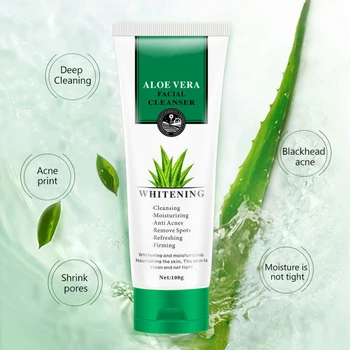 100g Aloe Vera Cleanser Cleansing Gel Clean Deep and Mild Oil Control Hydrating Whitening Moisturizing Y1
100g Aloe Vera Cleanser Cleansing Gel Clean Deep and Mild Oil Control Hydrating Whitening Moisturizing Y1